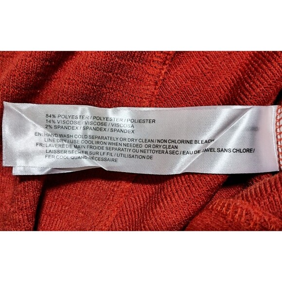 *2/$25* Band of the Free Womens Skirt Medium Orange Knit Ribbed Midi Side Slit - Picture 6 of 6